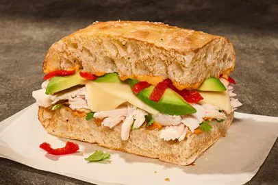 Half Chipotle Chicken Avo Melt