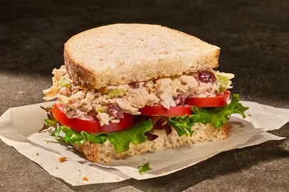 Half Cranberry Walnut Chicken Salad Sandwich