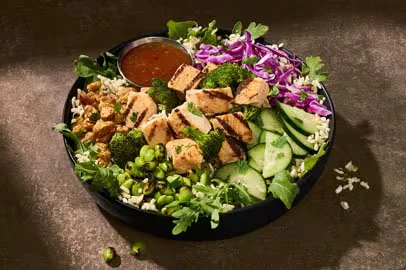 Half Sesame Ginger Chicken Market Bowl