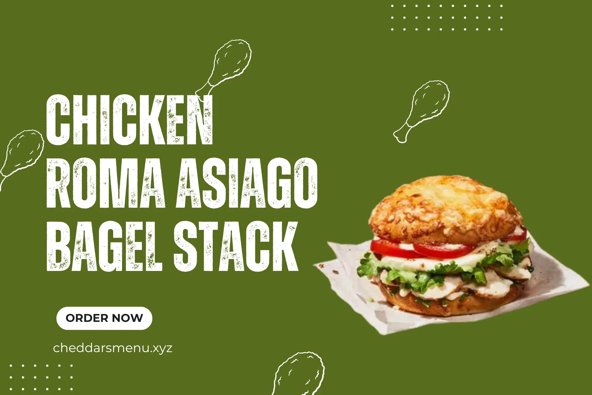 Panera Chicken Roma Asiago Bagel Stack